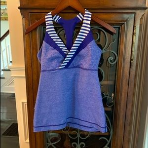 ❌SOLD ❌Lululemon Sailor Blue Racerback Workout Top Size 6